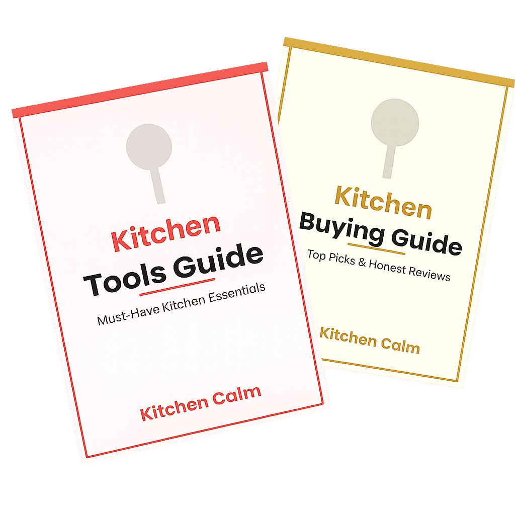Digital Kitchen Organization Guide by Kitchen Calm, minimalist Scandinavian home storage solutions and decluttering checklist.